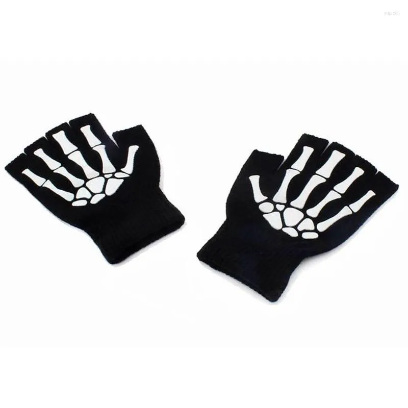 Luvas de bicicleta Motorbike Sport Sport Moting Mtb Bike Knitting Skeleton Hand mais quente para homens