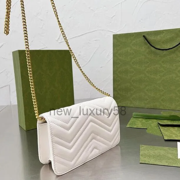 Luxury Designer New Style Marmont Shoulder Bags Women Gold Chain Cross Body Bag Leather Sacoche Handbags Purse Female Messenger Tote Bag Mul
