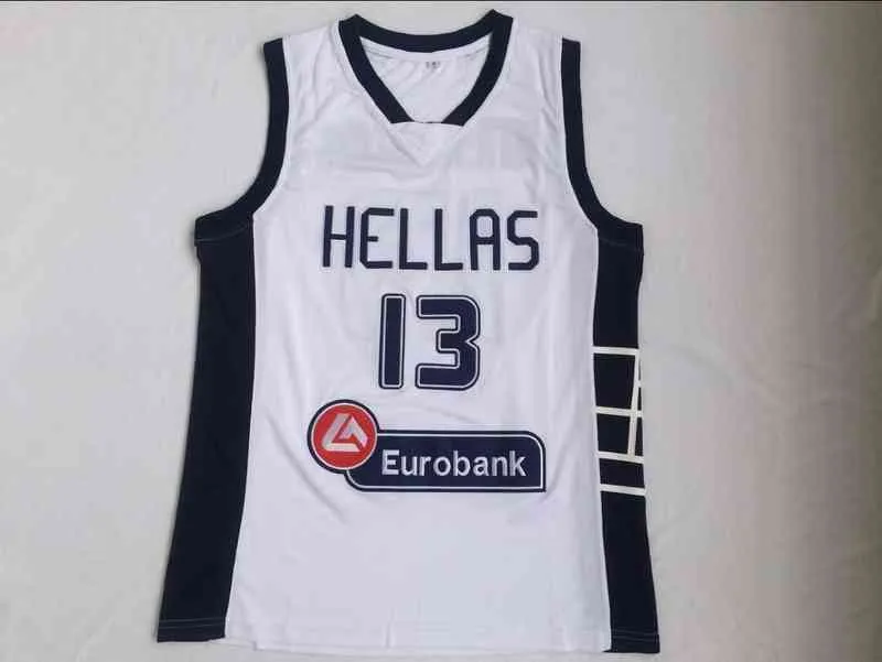 Antetokounmpo 34 Jersey de basquete Hels Grécia 13 Eurobank Camisetas da Copa do Mundo Giannis da Copa do Mundo Giannis