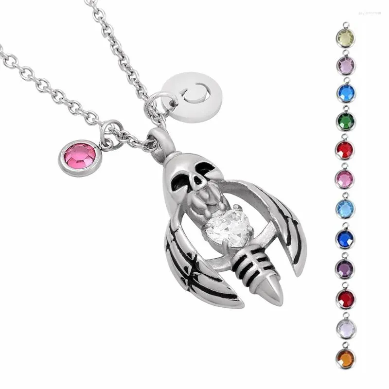 Colliers pendentifs IJD9793 Bijoux souvenir pour animaux de compagnie adultes - Crâne Urne Cendres Collier Médaillon commémoratif en acier inoxydable