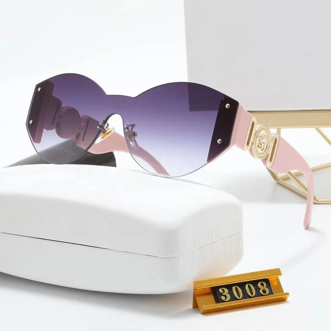 Oval Rimless Sunglasses: Designer Gold Accents, UV400  display picture 3