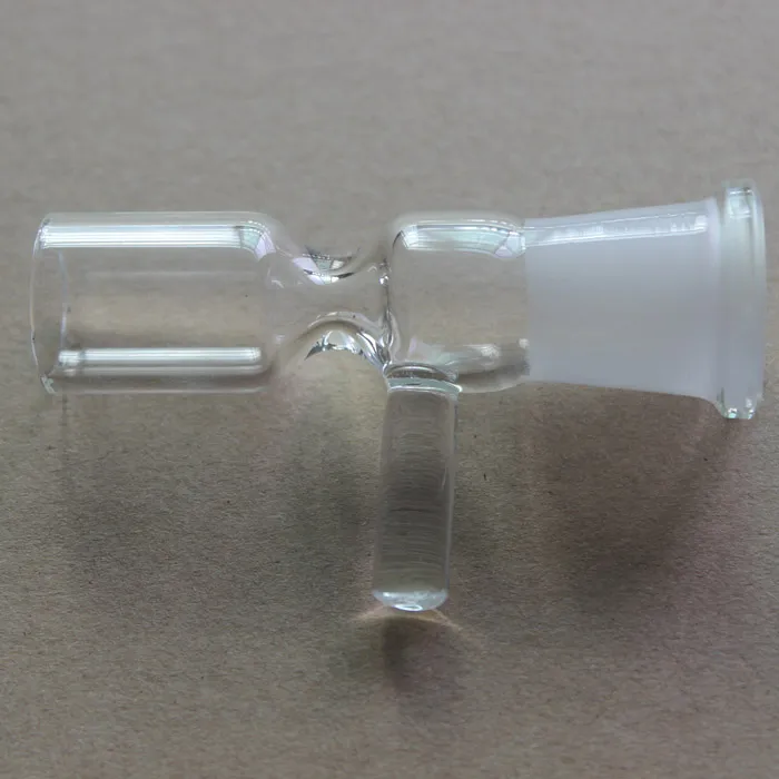 Cuenco para fumar con pellizco femenino de 14 mm con cuenco de vidrio con asa para plataformas de lenguado para pipas de agua