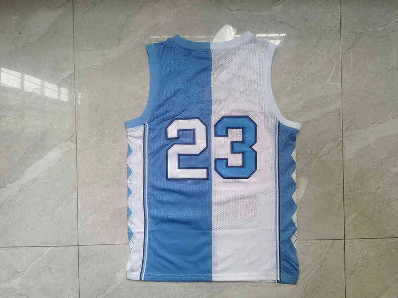 College Wears Men Vintage Basketball Split Jersey Two Colors Ja Morant Mamba Allen Iverson Vince Carter Pippen Hakeem Olajuwon Larry Tracy M