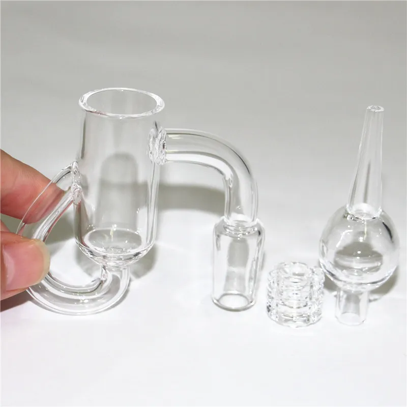 Rökning Diamond Knot Loop Quartz Bangers 10mm 14mm 18mm Manlig Kvinna 45 90 Degrees Quartz Banger Nails For Glass Bongs Dab Rigs