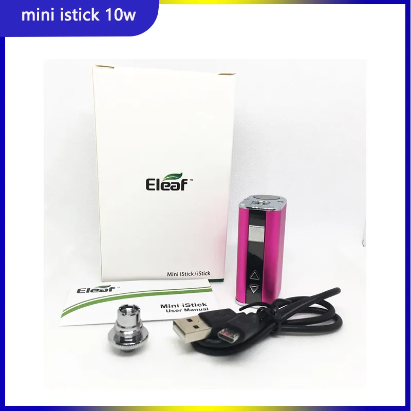 Mini Istick 10W Batterisats Inbyggd 1050 mAh Variabel spänningsbox mod med USB-kabel ego-anslutning ingår