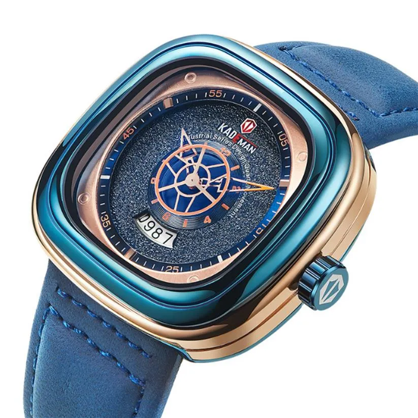 Kademan 브랜드 Trendy Fashon Cool Dial Mens Watches Quartz Watch Calendar 정확한 이동 시간 남성 손목 시계 279m