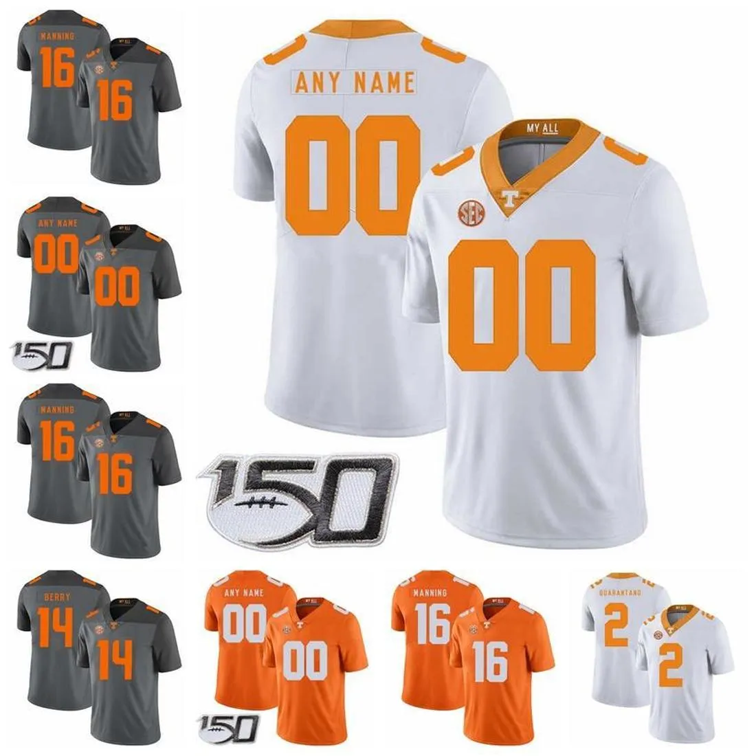 Tennessee Volunteers College Football Jerseys Wallen Hendon Hooker Alvin Kamara Joe Milton III Jauan Jennings Jones Jr. Jabari Small Theo Jackson Peyton Manning