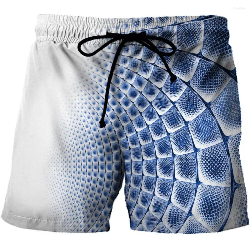 Pantaloncini da uomo con motivo geometrico Costume da bagno 3D da uomo Divertenti Pantaloni da spiaggia per ragazzi da uomo Sport Top Size Moda Uomo Abbigliamento