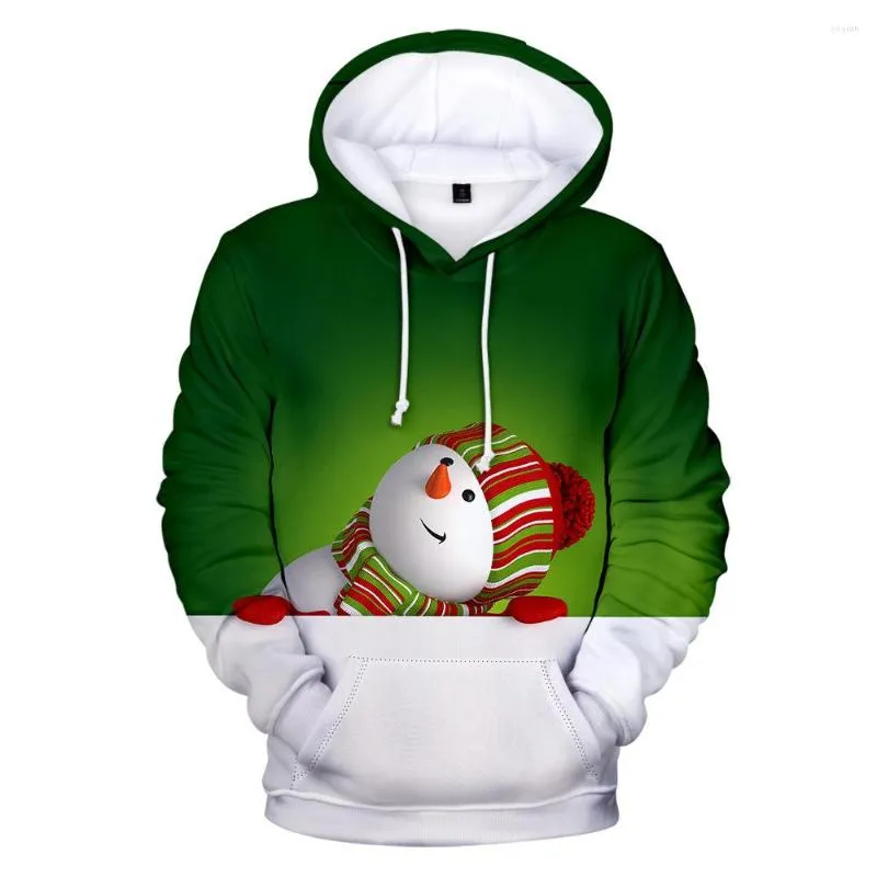 Sweat à capuche homme Design drôle 3D mignon joyeux noël Harajuku Kpop sweat à capuche enfant Cool bonhomme de neige sweat à capuche garçon/fille Sport