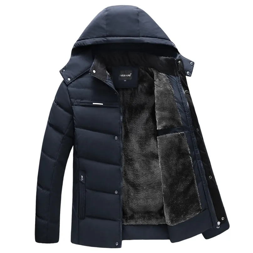 Masculino para baixo Parkas Parka casacos jaqueta de inverno engross com capuz de capuz fora de roupas de casaco quente de casaco quente de roupas casuais 220919