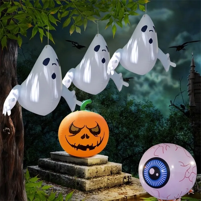 الحفلة الديكور هالوين 4D مقلة مقلة قابلة للتنفيذ ديكور عن بعد LED LED Luminous Halloween مقل العيون موضوع العيون لديكور الحفلات في الهواء الطلق 220905