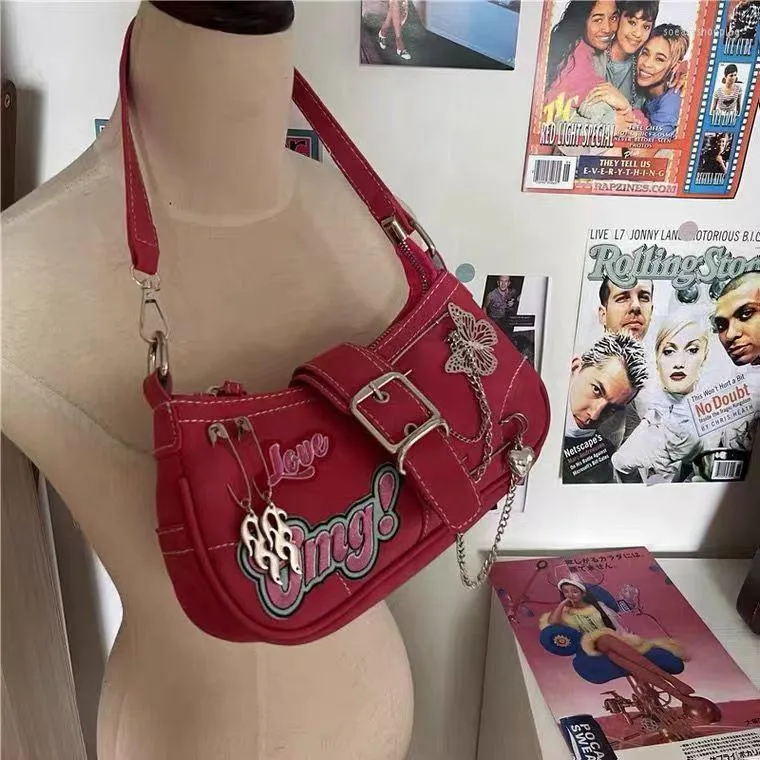 Pink Designer Bag Duffel 8699 For Women Y2K Yater Accessory Vintage Korean Fashion Shoulder Bag With Indie Aesthetic Style For E Girl And Early 2000s Girls From Soeasyshopping 21.06 DHgate.Com