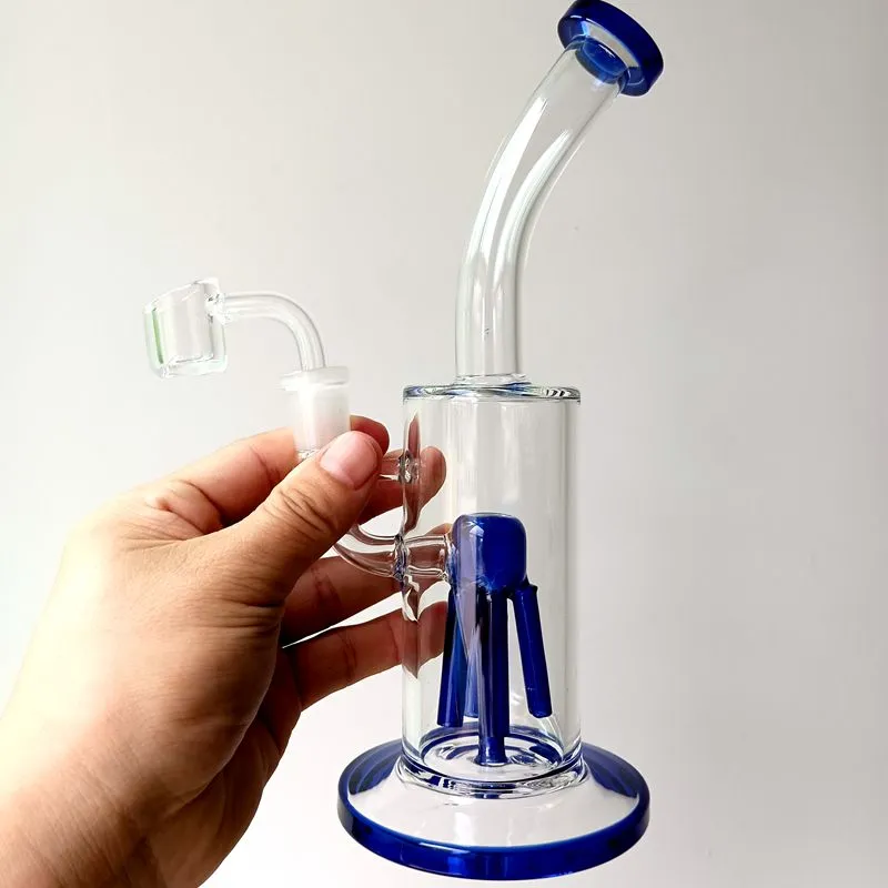 8,5 Zoll dicke Wasserbong-Wasserpfeifen aus Glas mit Baumarm-Perc-Buchse, 14 mm, Pfeifen-Recycler