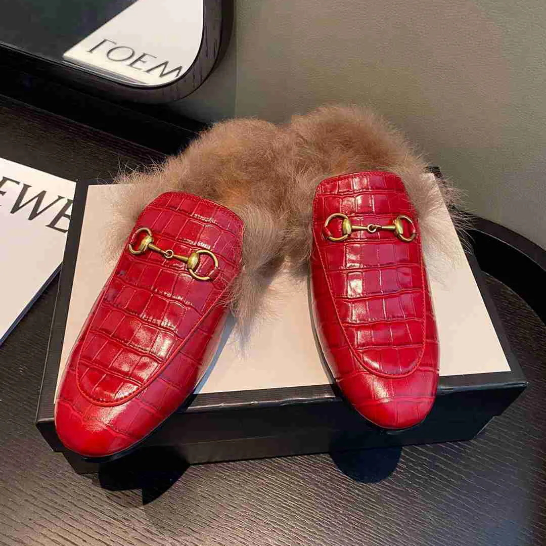 Fur Slipper Boots Plush Fur Lined Loafers Womens Style  display picture 1