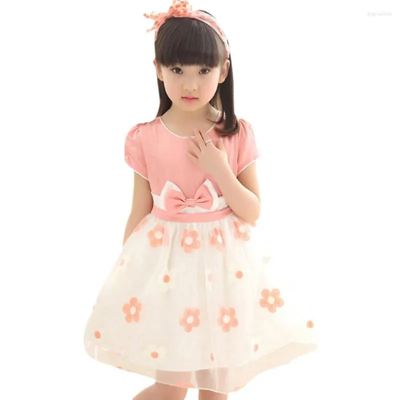 Девушка платья принцесса платье для девочек цветочная сетчатая детская одежда Бау детская детская одежда подростка 4 6 8 12 лет весна