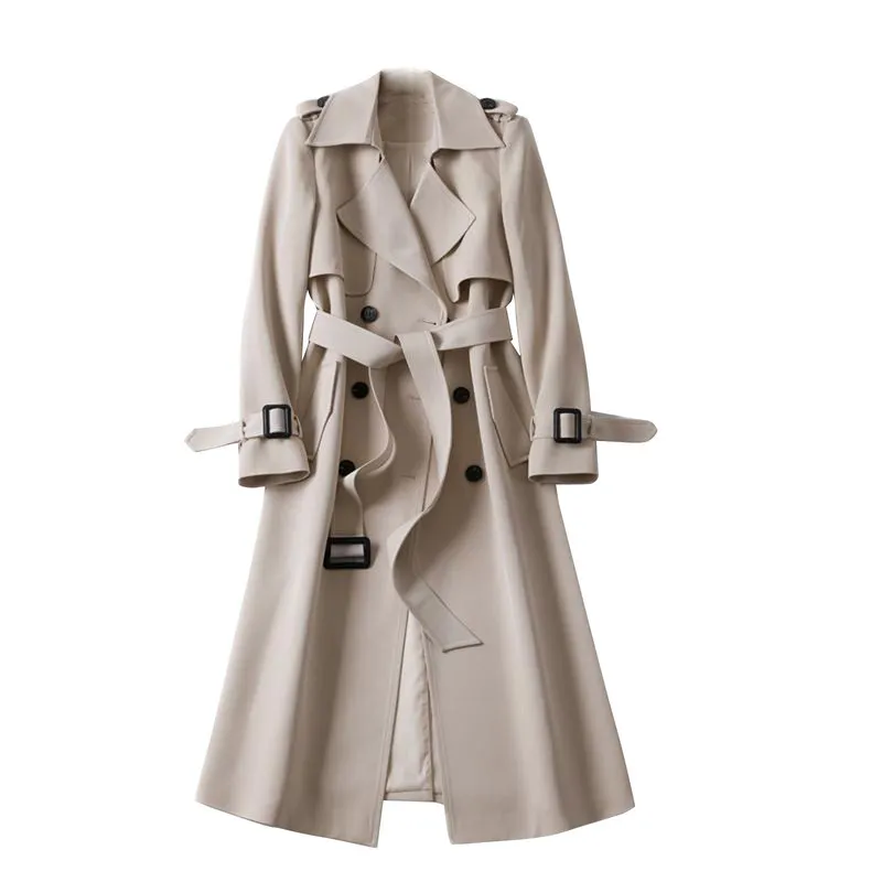 ジャケット・アウター meltthelady heavy trench coat Autumn Elegant Long Women's trench trench coat with