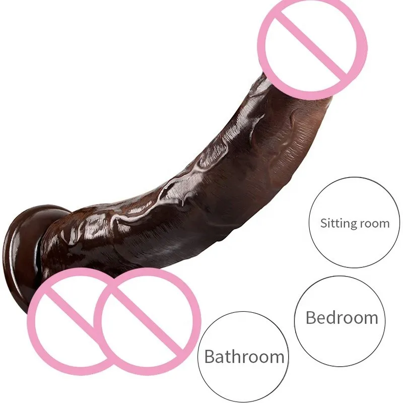 Beauty Items 27cm elastische realistyczne ogromne dildo analne butt plug erotische penis z przyssawk dorosych zabawki dla kobiet