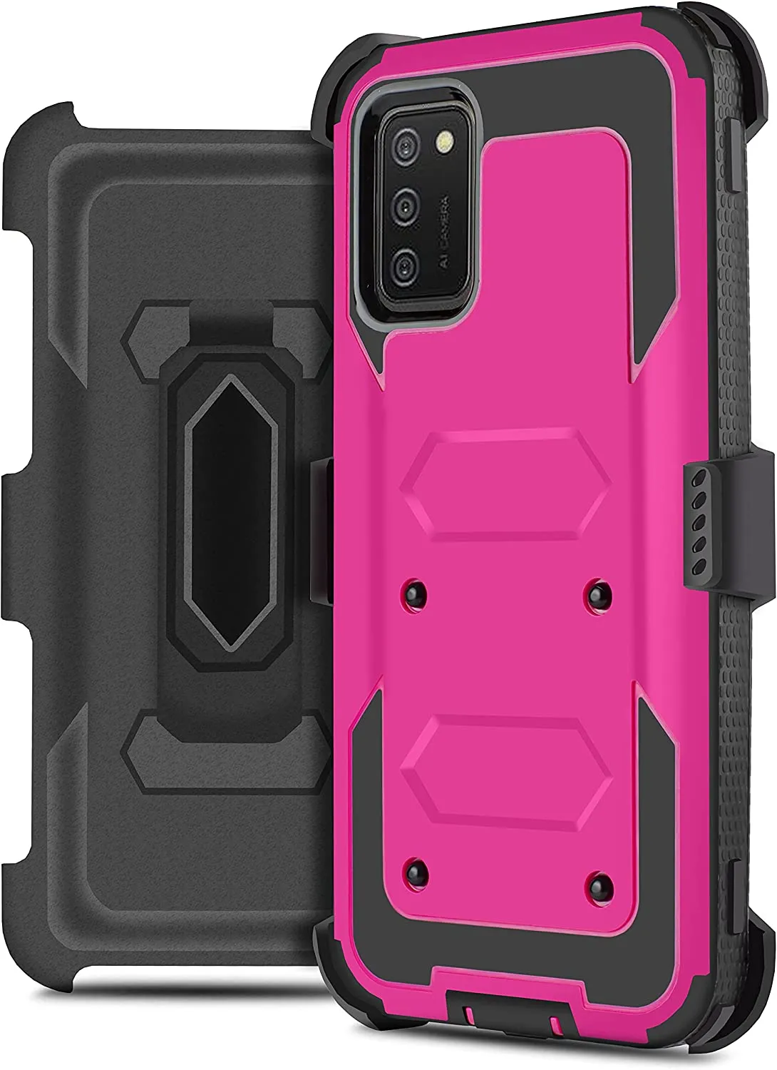 Phone Cases For Samsung S6 S7 S8 S9 S10 EDGE PLUS A6 A10E A01 A02 A03 With 3-Layer Heavy Duty Shockproof Anti-drop Belt Clip Kickstand Defender Protective Cover