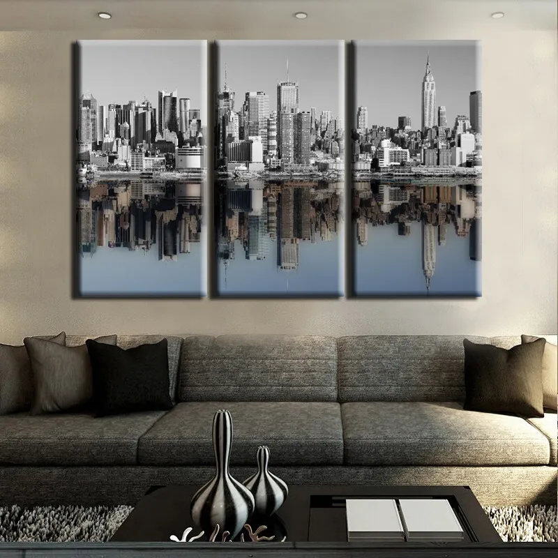 Canvas schilderen digitale HD print beroemd gebouw burger landschap canvas schilderen omgekeerde beeld poster modulaire muur picutre voor woonkamer