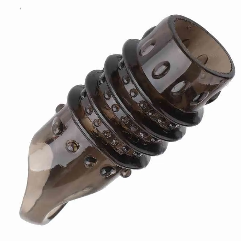 마사지 진동기 소프트 슬리브 수탉 재사용 가능한 거시기 실리콘 글랜 커버 커플 음경 반지를위한 확대 섹스 토이