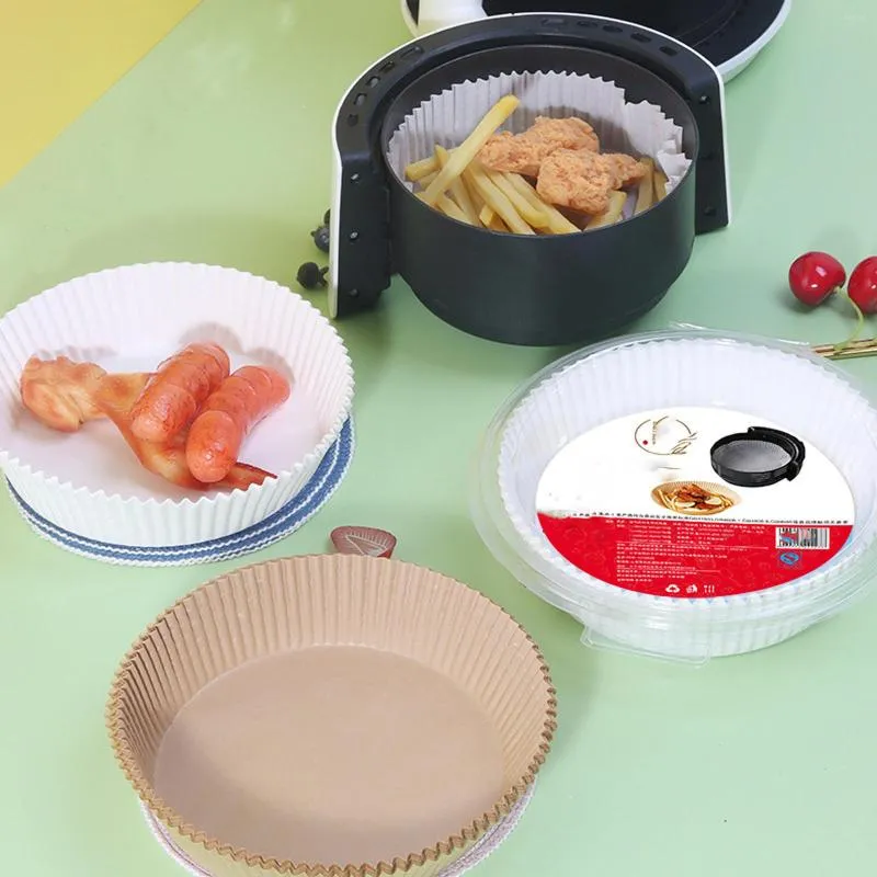 Masa Paspasları Pişirme için Mutfak Aletleri Hava Fritöz Pad Kağıt Gıda Yüksek Sıcaklığa Dayanıklı Aksesuarlar