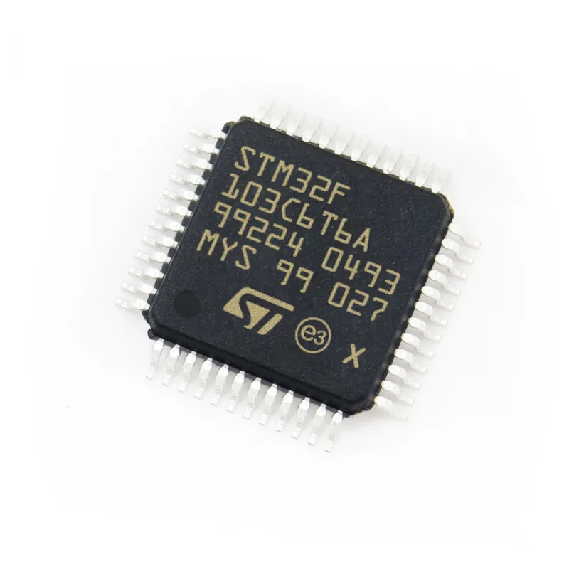 새로운 원래 통합 회로 MCU STM32F103C6T6A STM32F103 IC 칩 LQFP-48 72MHZ 32KB 마이크로 컨트롤러