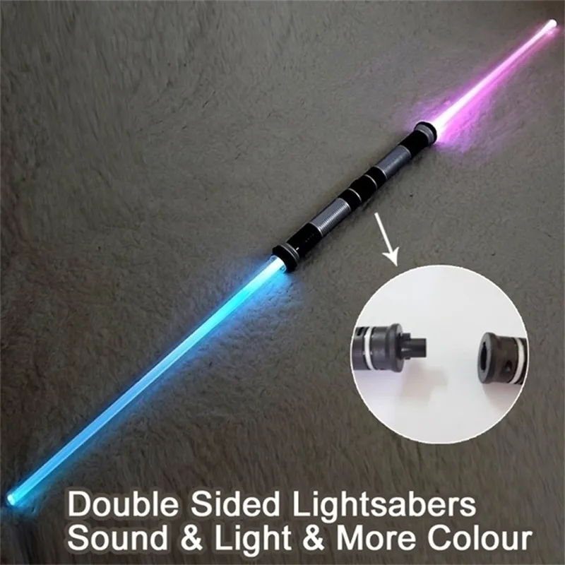 LED SwordsGuns 2 pezzi lotto spada laser lampeggiante doppia spada giocattoli suono e luce per bambine 220905