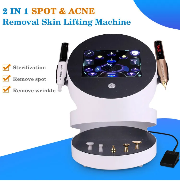 2022 RF Portable 2 IN 1 Ozone and Golden Beauty Machine Skin Lifting Wrinkle Removal Plasma Pen Face Care Equipment