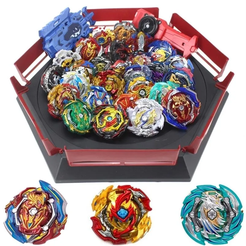 Beyblade 버스트 세트 장난감 Beyblades 경기장 Bayblade 금속 융합 4D 실행기 회전 탑 Bey 블레이드 블레이드 장난감 크리스마스 선물 LJ298L