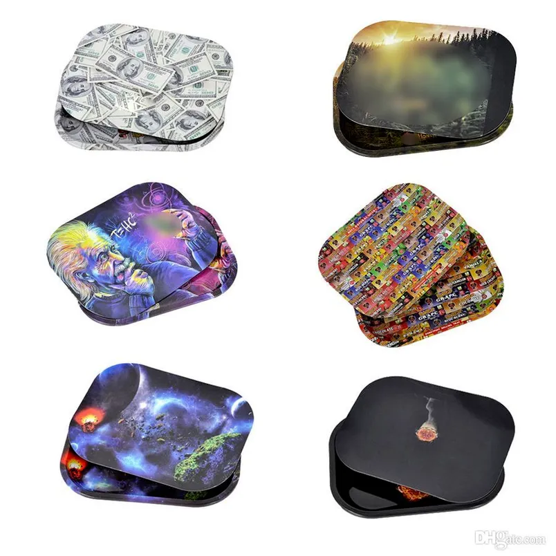 Girls Cartoon Rolling Tray Lid, Multi Color Metal Plate For