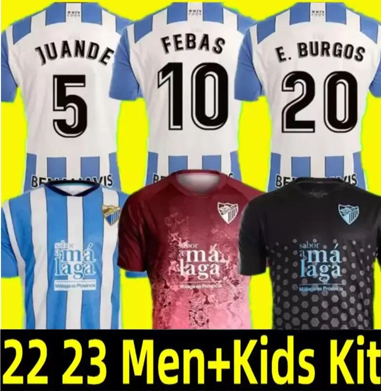 22 23 23 Malaga piłka nożna 2023 2022 Away Juanpi Luis Munoz Febas Adrian CF Football Shirt Burgos Casas Juankar Camiseta de Futbol Juande Febas Minforms Men Kid Kit Kit Kit Kit Kit Kit Kid