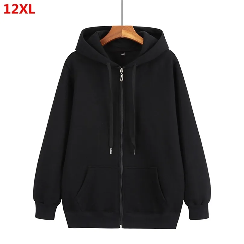 Sweats à capuche pour hommes Sweatshirts Automne cardigan à fermeture éclair pour hommes, plus la taille veste à capuche sweat à capuche surdimensionné sweat hommes 9XL 10XL 8XL 220906