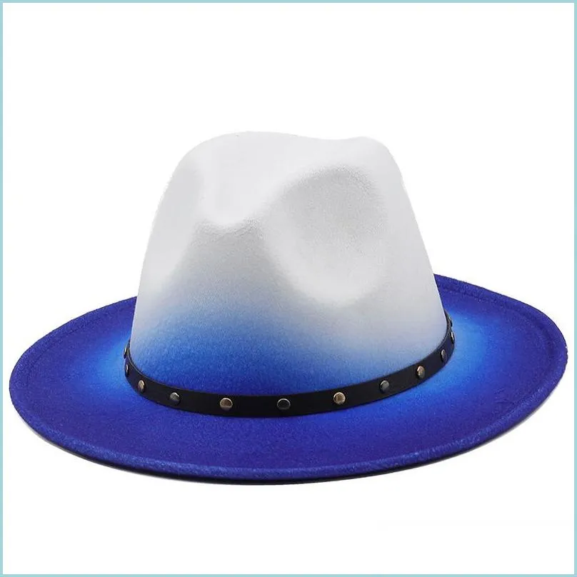 Cappelli a tesa avara Cappelli Fedora sfumati per donna Uomo Fedoras Bk Cappello da donna in feltro da uomo 2021 Donna Uomo Panama Cap Donna Uomo Jazz Caps F Dhq7X