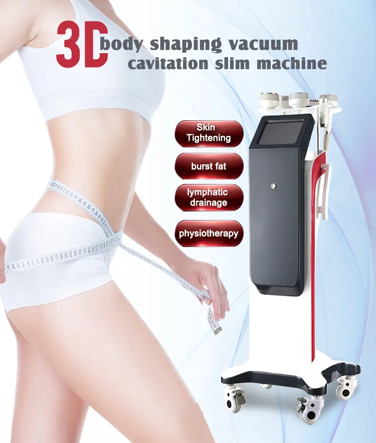 6 I 1 80K Ultraljudskavitation Slimming Vakuum Radiofrekvensmaskin Hela kroppsmassage Skin Muskel Stimulatoutrustning