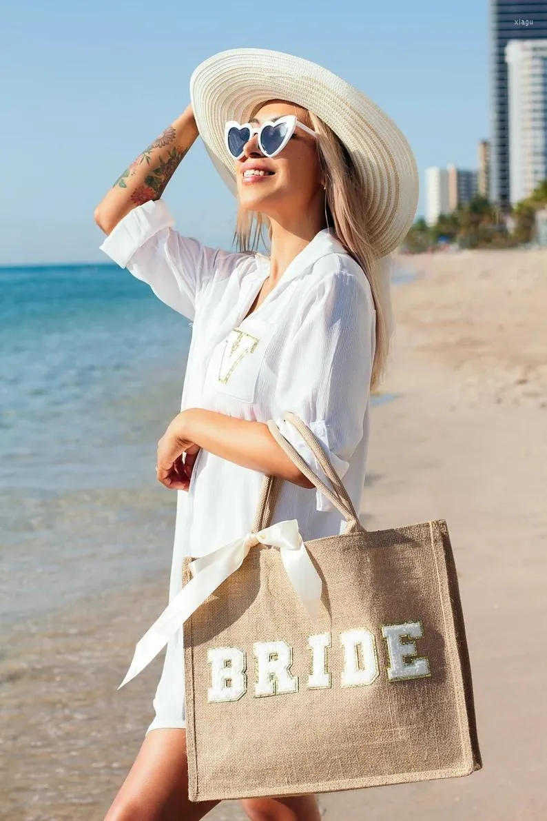 TBF Heavy Duty Reusable Jute Burlap Tote Bags In Bulk For Shopping Grocery Wedding Welcome Gifts And More (3 Pack, Natural - Large