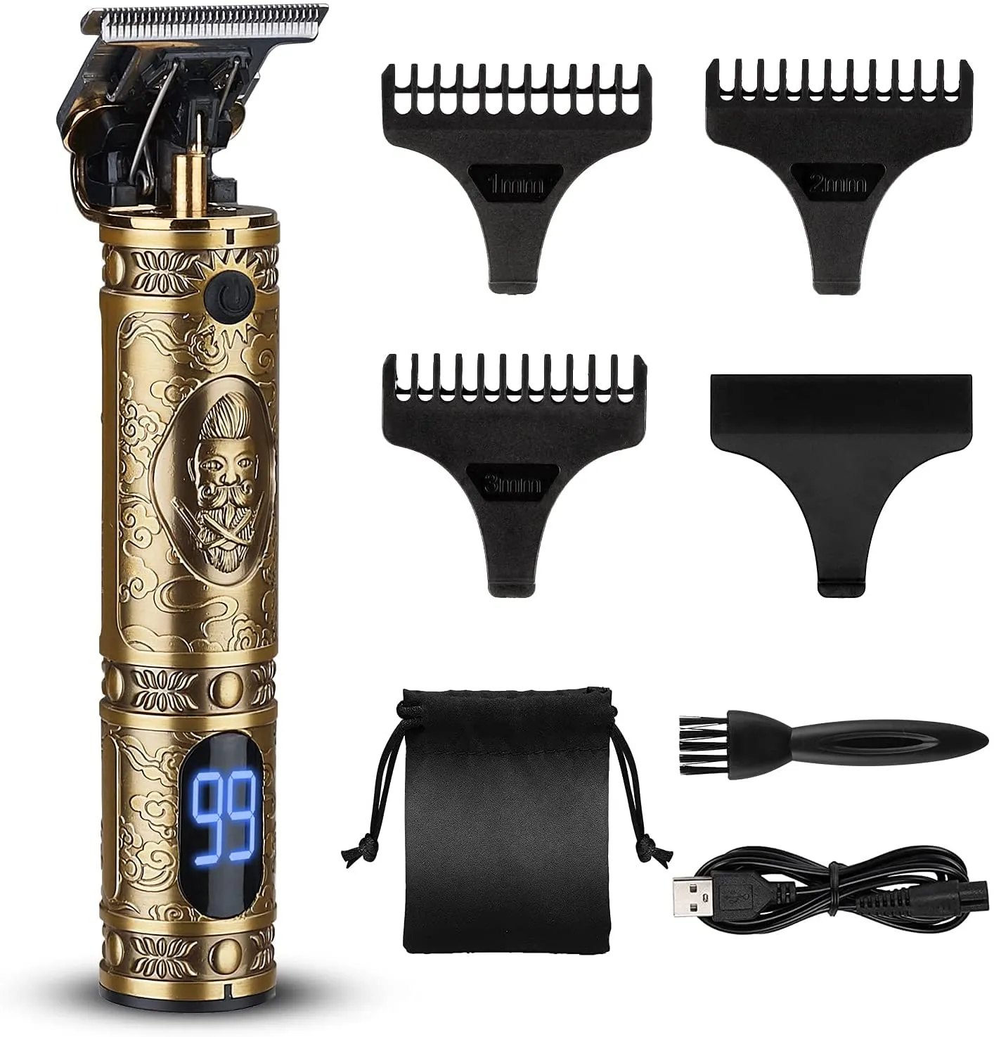 Tagliacapelli Professionale Uomo Barbiere Clippers T Blade 0Mm Gapped  Edgers Barba Cordless Ricarica USB Taglio Di Capelli Elettrico Topscissors  Amzfz Da 14 €