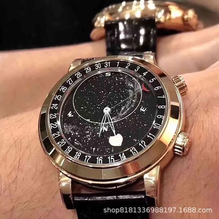 Relógios de luxo para relógio masculino Baida Xingkong Mecânico Automático