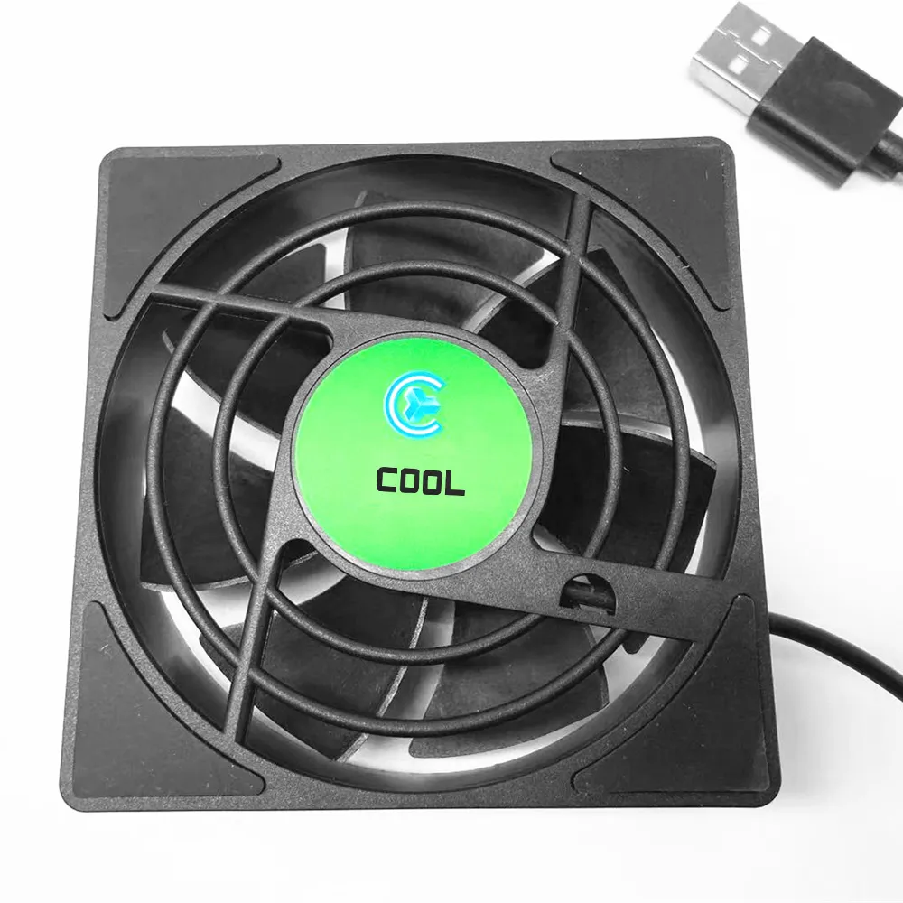 تلفزيون مربع التبريد مروحة التلفزيون مربع صامت هادئ هادئ 5V USB Power Power Mini Fan