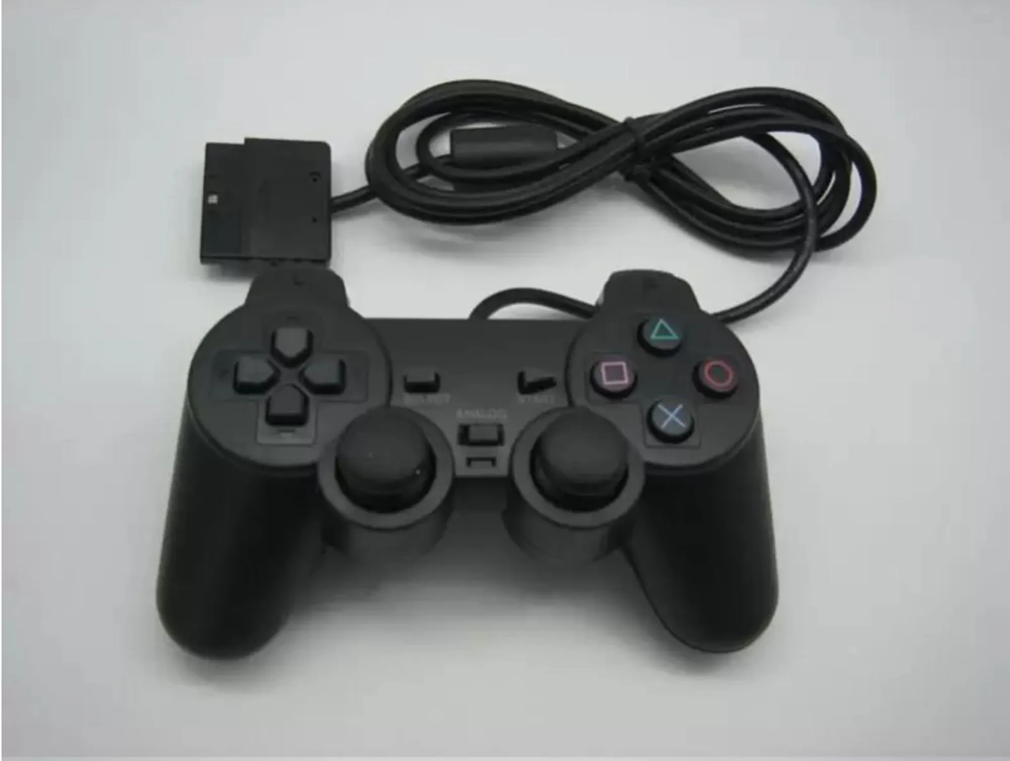 PS2ダブル振動の工場価格配線コントローラーPlayStation2用ジョイスティックゲームコントローラー