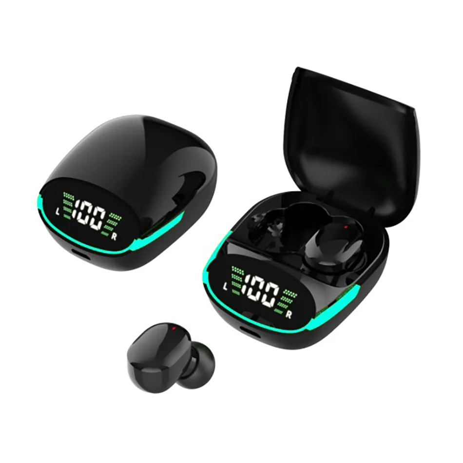 TG06 Bluetooth headset earphones Wireless Stereo Headphone 9D Sports Waterproof LED Displays Earbuds Headsets With retail package