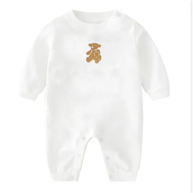 Moda di lusso Pagliaccetti Abbigliamento per neonati Neonata Ragazzo Tute firmate 100% cotone Tuta a maniche lunghe Abbigliamento per bambini 0-24 mesi