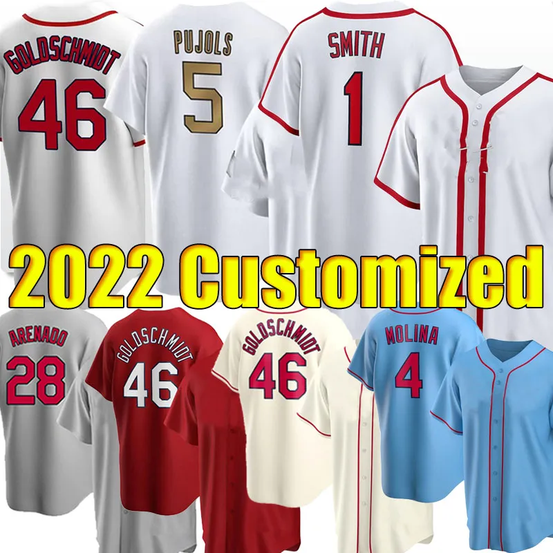 سانت لويس 28 نولان ارينادو الكاردينال البيسبول الفانيلة 4 ياديير مولينا 46 بول جولدسشميدت   St. Louis Cardinals Baseball Jersey 1 Ozzie سميث 13 مات نجار مخصص Tukameng2016