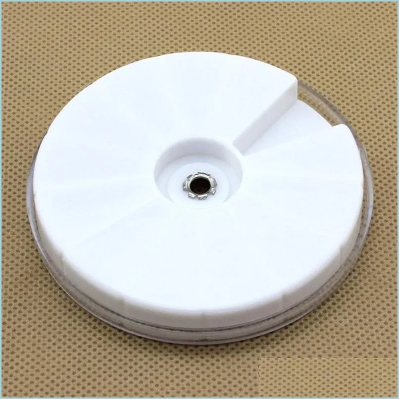 Conectores 8mm de plástico 12 grades de jóias redondas rotatáveis ​​Fazendo acessórios para acessórios Botes Caixas de armazenamento de agulhas VIPJEWEL DH15R