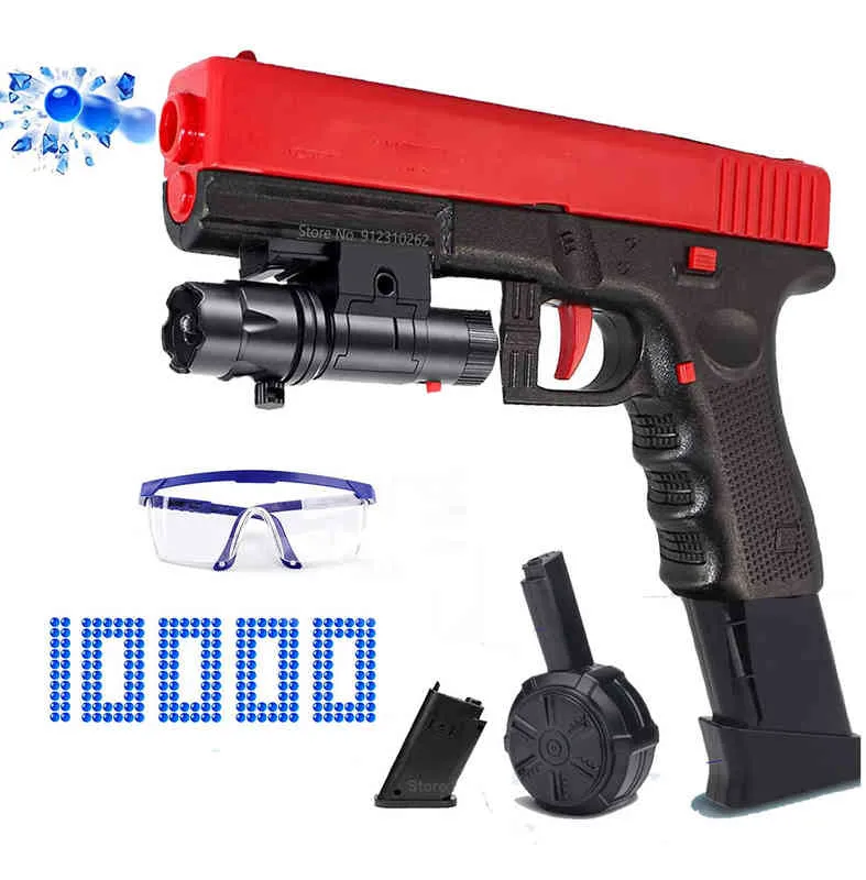 Electric Manual Water Splatter Ball Toy Gun Paintball Pistol Outdoor Games CS Gel Blaster Airsoft Handgun