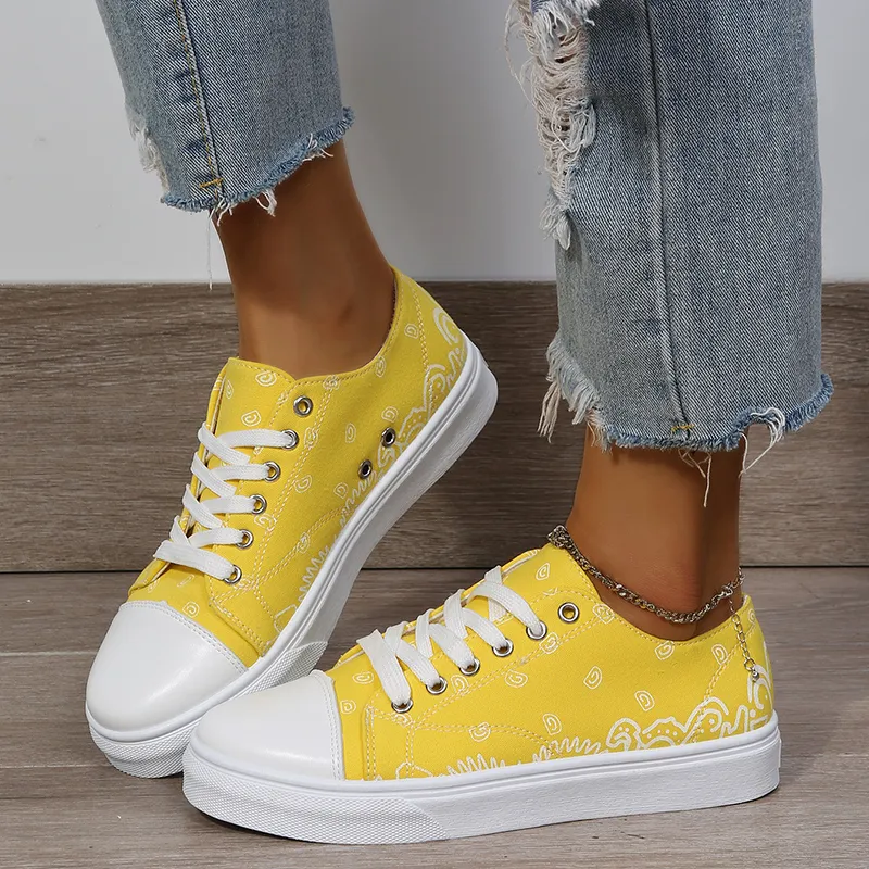 Klassieke canvas flats Sneakers Dames Vrijetijdsschoenen Mode Platform Lage dames enkele schoenen Dikke zolen Snoep Vrouw