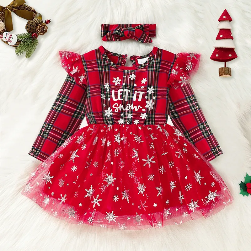 white christmas dresses Tartan Tidings Plaid Petal Dress