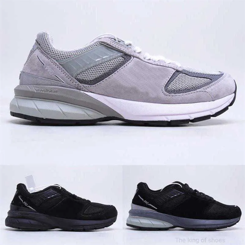 Ny M990 990 V5 Designer Skate Shoes Grey Triple Black Men Women Sports Low Sneakers 36-44214G