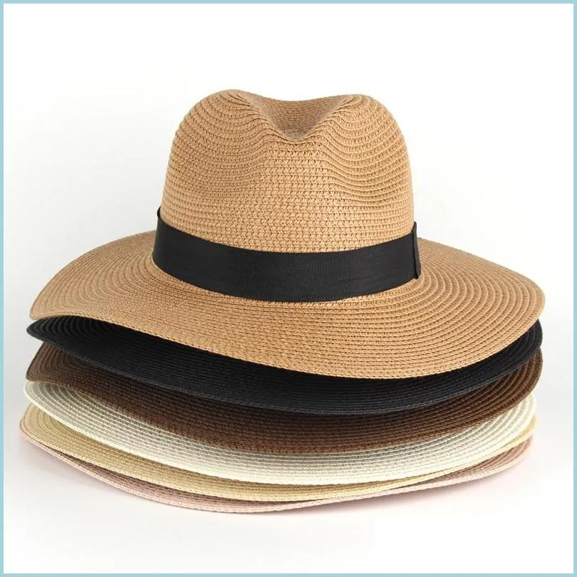 Stylish Wide Brim Straw Hiking Hat For Men And Women Perfect For Beach,  Panama, Jazz And Casual Wear In Spring And Summer From Carshop2006, $5.38