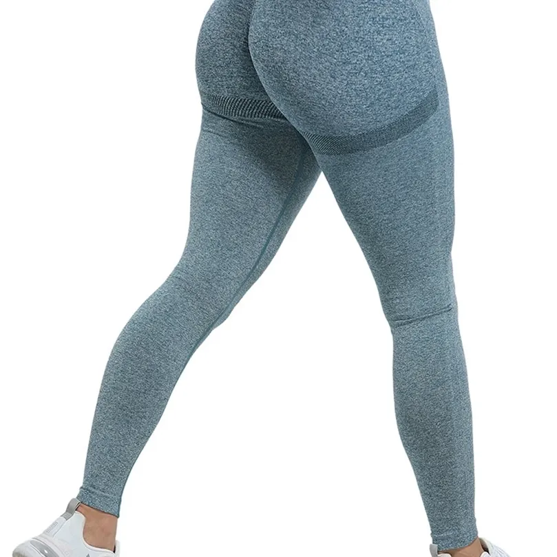 Leggings da donna Fitness Bubble Butt Push Up a vita alta senza cuciture 220906