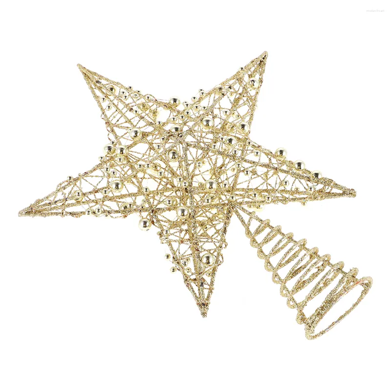 Weihnachtsdekorationen Baum Toper Holiday Star Glitter Klassische Ornament Weihnachtsgeschenke bevorzugt Party Light 10 Zoll Metallstars
